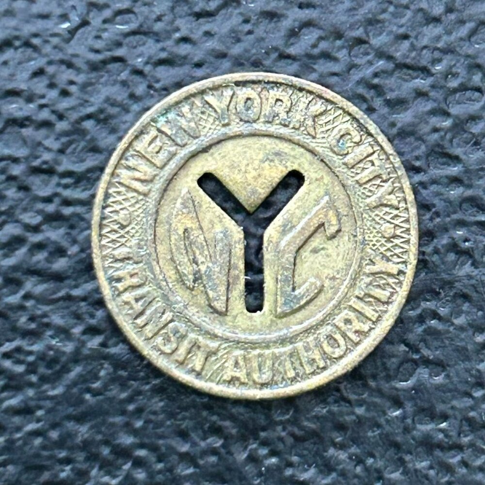 Vintage 1950’s NYC New York City Transit Authority Token With “Y” Cut Out